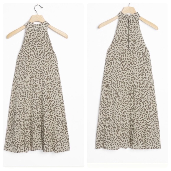 Anthropologie Dresses & Skirts - Anthropologie Cloth&Stone Cheetah Halter Mini Dress size Small